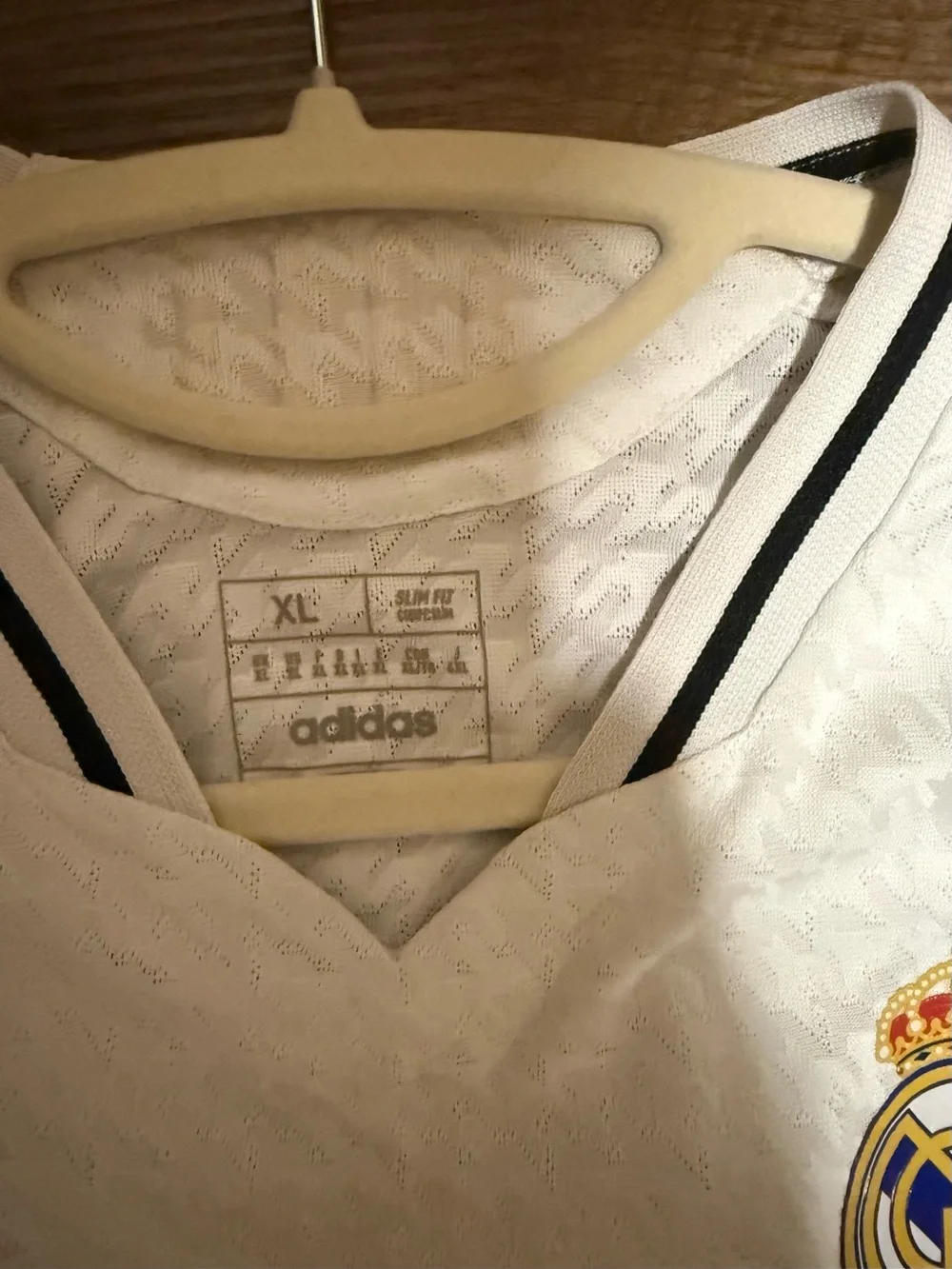 Adidas Authentic Real Madrid 24-25 Bellingham White Long Sleeve Jersey